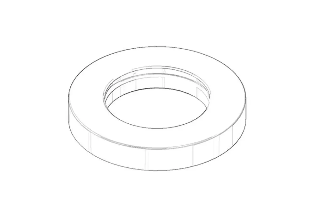 DORNBRACHT Rosette ERSATZTEILE 092810132 D. 59 x D. 35 x 9 mm Platin, 092810132-08 Galeriebild 1